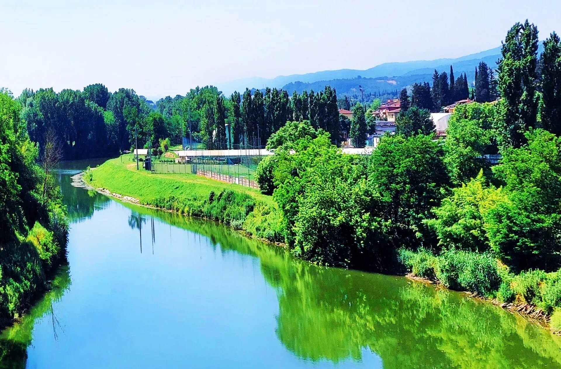 L'Arno nel tratto che attraversa Rignano sull'Arno
